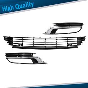 Wq-vw-cc-008 Autopartwholesaleus Front Bumper Lower Grille Fog Light Cover For 2013-2017 Vw Volkswagen Cc 13-17