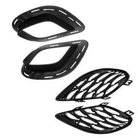 14891446 Auxito 4pcs Bumper Fog Light Grille Cover Left&right Side Set For Dodge Charger 2015-23