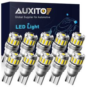 2f13-t10-w10 Auxito 10x Led License Plate Lights Bulbs 6500k Super Bright White T10 W5w 194 168
