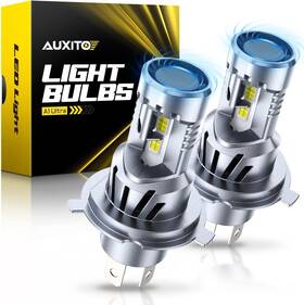 407031 Auxito H4 Led Bulb 9003 Light Bulbs 48000lm 99% Vehicle Fit Dual 9003/h4
