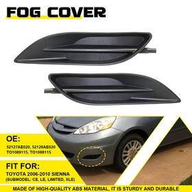 52127ae020 Auxito Fog Light Cover Set For 2006-2010 Toyota Sienna Front Left Right Side Primed 2pc