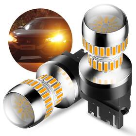 Yellow2 Auxito 54chips 3157a 3157 3457a 4157 Yellow Amber Turn Signal Blinker Led Light Bulb 54chip V