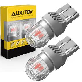 7441-7444 Auxito 7443 7444 7440 Led Bulbs Stop Brake Light Red Lamp Super Bright 6smd V