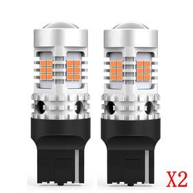 7443-5kg26-y2 Auxito 4x T20 7440 Wy21w 26 W21w Smd Amber Orange Led Indicator Signal Light Bulbs 12v