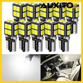 2825 Auxito 782890732536 T10 Led License Plate Light Bulbs 6500k White Super Bright 168 10x V
