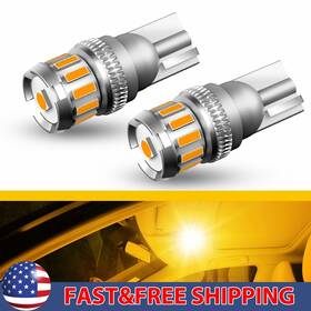 Auxito 782890732680 2x T10 921 912 194 W5w Yellow Bright Side Marker Led Light Bulbs Map Lamp