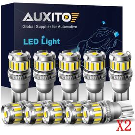 2825 Auxito 782890732703 10x T10 Led License Light Plate Car Interior Bulb White 168 194 W5w 2set