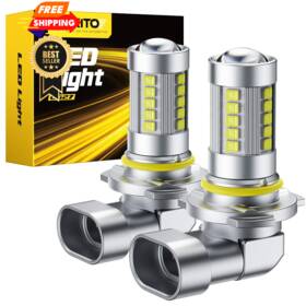 Auxito-us6g27-h10-w2 Auxito 9145 9140 H10 Led Fog Light Bulbs 6500k 9145/9140/h10 Cool White