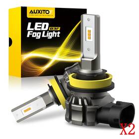 Auxitob3fh8 Auxito Lamp H11 H8 Yellow Amber Led Fog Light Drl Bulbs Super Bright 6000lm 2set