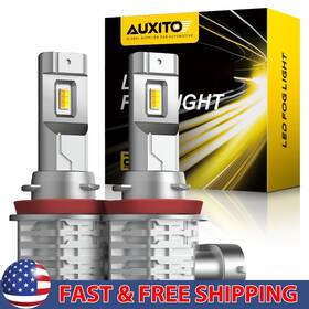 Auxitom4h8 Auxito White And Yellow H8 H9 H11 Led Fog Light Bulbs Kit Canbus Super Bright V