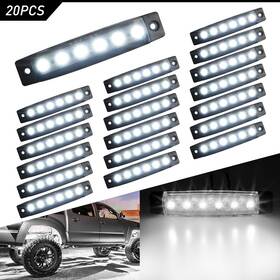 Cbd-ctx-w-10yx Auxito 20x 12v Marker Lights Truck Led Trailer Side Light White Clearance Lamps New B