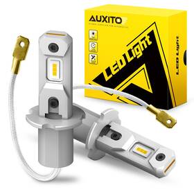 H3-gf-gy2-gk Auxito 2pcs H3 Golden Yellow Led Light 3000k Daytime Running Fog Lamp Drl Replacement