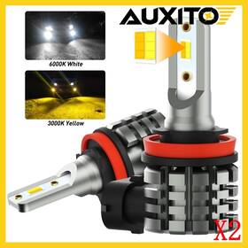 L6-h8-wy2-h11-switchback-fog Auxito H11 H8 White Yellow Fog Led Light Bulbs Dual Color Switchback Bright Drl 2set