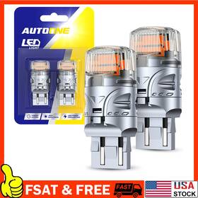 Brs7443 Auxito Part Pair 7443 7444 Yellow Led Bulb Brake Tail Stop Parking Light 7440 Bright Lamp