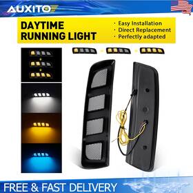 Rxd-civic-17-21 Auxito Front Bumper Led Drl Daytime Running Light Driving Lamp For Honda Civic Type R