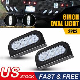 Wd-zj-6in-2w Auxito 6inch White Oval Light With Mounting Bracket 2pcs Waterproof Trailer