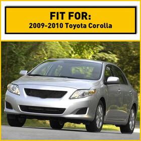 Wdk-corolla-09-10 Auxito For 2009-2010 Toyota Corolla Black Fog Lamp Light Covers Right And Left New Pair D