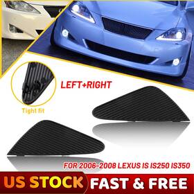 Wdk-is250-06-08 Auxito 2pcs Front Fog Light Lamp Cover Black Cap Trim For 2006-08 Lexus Is Is250 Is350