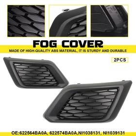 Wdk-rogue-14-16-eak Auxito For Nissan Rogue 2014-2016 Front Bumper Insert Grille Fog Light Cover Bezel
