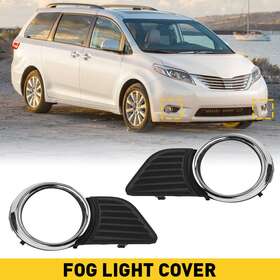 Wdk-sienna-11-17le Auxito Front Bumper Fog Light Cover Trim Chrome For 2011-2017 Toyota Sienna Xle Le