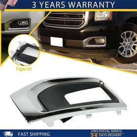 Wdk-yukon-15-20l Auxito For 2015-2020 Gmc Yukon Denali Sle Front Slt Left Side Fog Light Grill Cover T