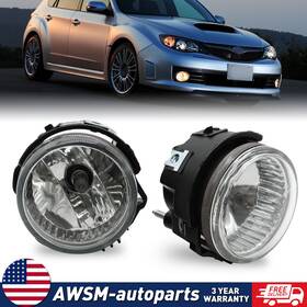 84501ag140 Awsm Autoparts Pair Bumper Fog Light Lamps For Subaru Impreza 2008 2009-2010 Clear Lens With Bulbs