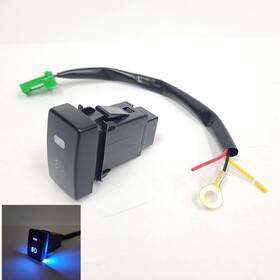 Azonecar-mve-fosw-0018b-wwi Azonecar Fog Light On/off Push Switch Button Blue Led Indicator For 06-08 Honda Civic 4dr