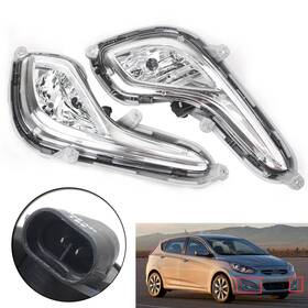 B-shiparts 550730215996 Pair Driving Lights Bumper Fog Lamp For Hyundai Accent 2012-2016 Left Right Us