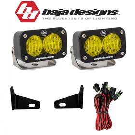 447052 Baja Designs S2 Pro Amber Wide Cornering Lights For 2017-2021 Can-am Maverick X3