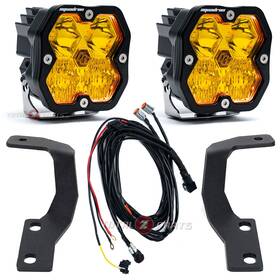 Baja Designs 55-7813-2-cr4r Squadron 2.0 Amber Driving/combo Ditch Lights For 10-24 4runner