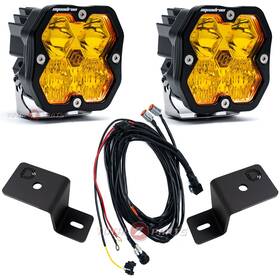 55-7813-2-f150 Baja Designs Squadron 2.0 Amber Driving/combo Ditch Lights Kit For 21-26 F150