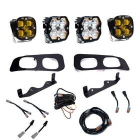 Baja Designs Baj440034 23 Ford Super Duty Squadron Pro/sae 2.0 Dual Fog Pocket Kit Amber