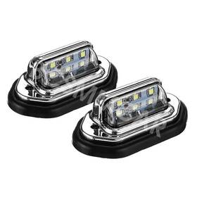 6883345 Bcsmmcar 2p Car License Plate Light Signal Tail Lamp Fit Boat Truck Trailer 12-24v