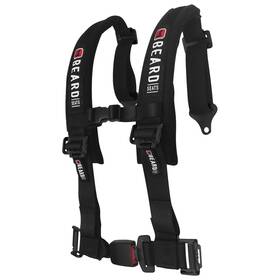 880-220-02af21-216c90 Beard 4-point Safety Harness With Automotive Buckle Black