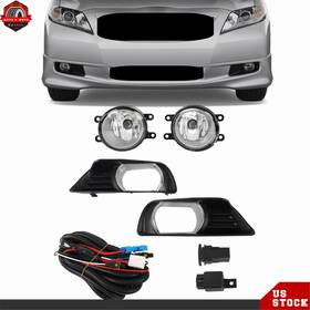 Berliii Ber345495 Left&right Side Front Fog Lights With Cover Switch Kit For 2007-2009 Toyota Camry