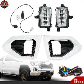 Ber522930 Berliii For Gmc Sierra 1500 Denali 2019 2020 2021 Led Fog Light Lamp Assy With Chrome Cover