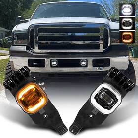 Bfcf3rtvj3495 Besure For Ford F-350 Super Duty 2005 2006 2007 Led Fog Lights Accessory Lamps With Turn