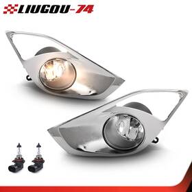 Big-wheel Big593634 Fog Lights With Chrome Covers And Bulbs Fit For 2013-2015 Toyota Avalon Left Right