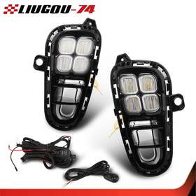 Big726153 Big-wheel Fit For 2018-2020 Kia Rio Front Led Fog Lights Lamps Left And Right Side With Harness
