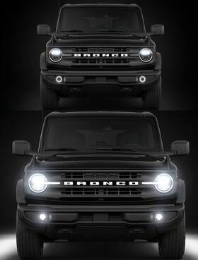 Blnsfbnc26bl5k Bling Lights Blinglights Brand Led Halo Fog For 2026 2027 2028 Ford Bronco Non-sport