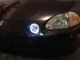 Blinglights 756000599722 Brand White Led Halo Fog Lights Kit For 1992-1997 Honda Del Sol