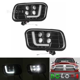 Us-hl-340-bk Bolonimotorsports For Dodge Ram 1500 2500 3500 2009-2014 Led Fog Light Driving Lamp Drl Assembly