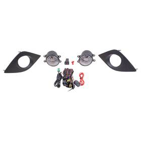 Brock 6225-0305s Fog Light For 2014-2016 Corolla Clear Lens With Bulb Bezels Wiring Switch Set