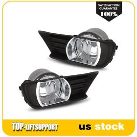 Cciy16539401s Bumper Fog Lights Lamps Fits For 2007-2009 Toyota Camry Black Housing Set