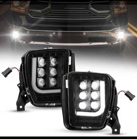 Ydr03 Bunker Dodge Ram 1500 Pair Drl Led Fog Lights Bumper Driving Lamps 2013 2014 2015 2018