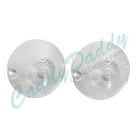 57cd1957bulpr Cadillac 1957 Except 2-door Eldorado Models Back Up Lenses 1 Pair Reproduction