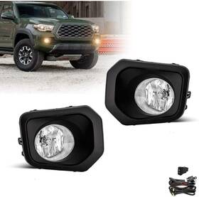 Ch4140 Carautopartshome For 2016-2021 Toyota Tacoma Sr Sr5 Clear Lens Driving Fog Lights Bumper Lamp Kit