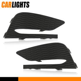 C-02flc4514abk Carlights 2x Fog Light Lamp Cover Driver And Passenger Side Fit For 2016-18 Chevrolet Cruze
