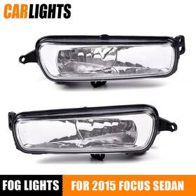 C-02hla1225abk Carlights 2x Clear Front Bumper Fog Lights Driving Lamps And Bulbs Fit For 15-17 Ford Focus