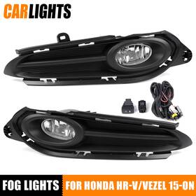 C-02hla1309awt Carlights 2x Driver Passenge Bumper Fog Lamp Light W Cover Fit For 2016-18 Honda Hrv Hr-v